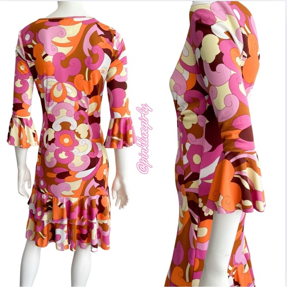 $2200 Dolce & Gabbana Psychedelic 60s Groovy Vintage Print Dress ✨ - Picture 2 of 8